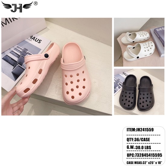CLOG GARDEN SHOES - WOMENS SHOES 3 COLORS 36PC/CS