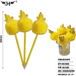 PEN - EASTER CHICKEN FUR BALL PEN 6DZ/2BX/12DZ/CS