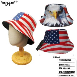 BUCKET HAT - USA FLAG & EAGLE ASST 5DZ/CS