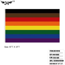 FLAG - 3FTX5FT PHILLY RAINBOW FLAG 6DZ/12DZ/CS