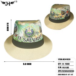 FEDORA STRAW HAT - EL SALVADOR MIX 6DZ/CS