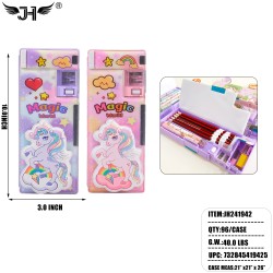 PENCIL CASE - UNICORN 2 COLOR ASST 8DZ/CS