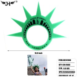 STATUE OF LIBERTY FOAM CROWN HAT VISOR 10DZ/CS