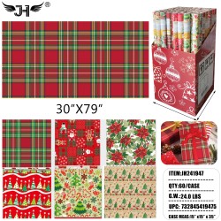 WRAPPING PAPER - CHIRSTMAS 6 DESIGN ASST 30