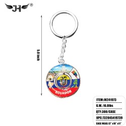 COUNTRY KEYCHAIN - ROTATE CENTER  ECUADOR 25DZ/CS