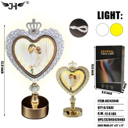 TOUCH LAMP - HEART PICTURE FRAME W/USB 6PC/CS