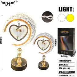 TOUCH LAMP - MOON HEART PICTURE FRAME W/USB 6PC/CS