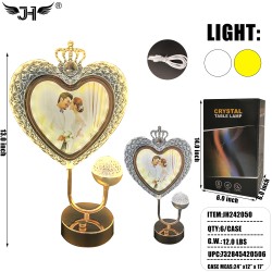 TOUCH LAMP - HEART PICTURE FRAME W/USB 6PC/CS