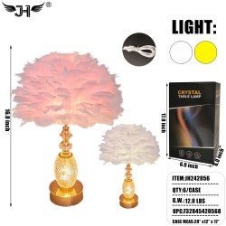 TOUCH LAMP - FEATHER BALL 2 COLOR MIX 6PC/CS