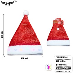 CHRISTMAS HAT - LIGHT UP RED COLOR 10DZ/CS