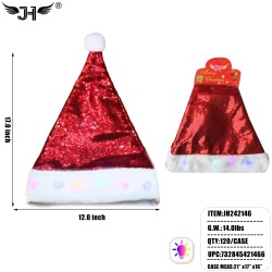 CHRISTMAS HAT - LIGHT UP SEQUENCE 10DZ/CS