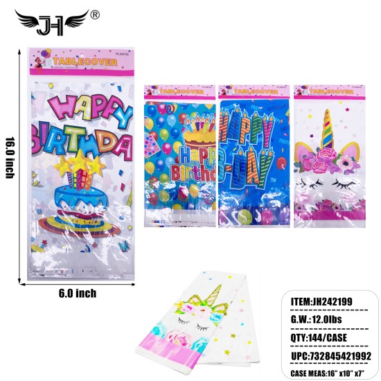 TABLE CLOTH - BIRTHDAY 12DZ/CS