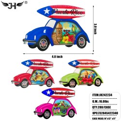 FLAG FRIDGE MAGNET - PUERTO RICO CAR 24DZ/CS