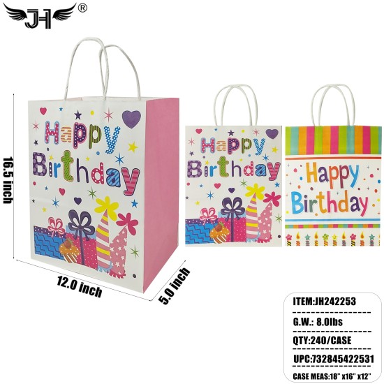 BIRTHDAY GIFT BAG - #4 SIZE L 11