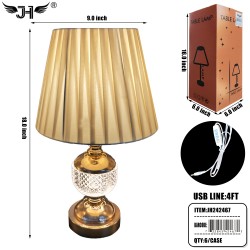 TABLE LAMP - CRYSTAL INCLUDE LIGHT BULB 6PC/CS