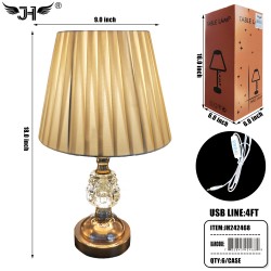 TABLE LAMP - CRYSTAL INCLUDE LIGHT BULB 6PC/CS