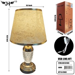 TABLE LAMP - CRYSTAL INCLUDE LIGHT BULB 6PC/CS