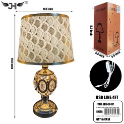 TABLE LAMP - CRYSTAL INCLUDE LIGHT BULB 6PC/CS