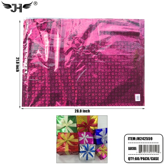 WRAPPING PAPER - HOT PINK (50CT ) 21