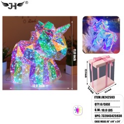 LED DECORATION - PVC LIGHT UP UNICORN 6PC/CS