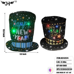 NEW YEAR HAT - TOP SPONGE HAT LIGHT UP 5DZ/CS