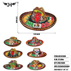 FRIDGE MAGNET - MEXICO STRAW HAT 24DZ/CS