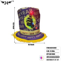 NEW YEAR HAT - TOP SPONGE HAT LIGHT UP 5DZ/CS