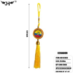 FLAG CAR MIRROR HANGING DECORATION - ECUADOR 25DZ/CS