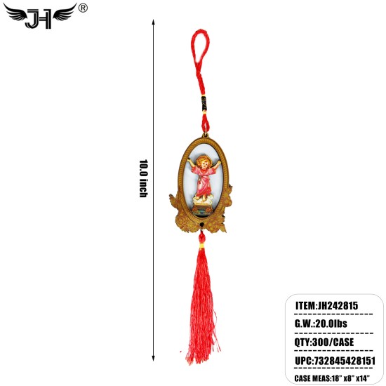 RELIGIOUS CAR MIRROR HANGING DECORATION - BABY JESUS 25DZ/CS