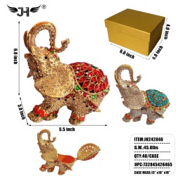 METAL JEWELRY BOX - ELEPHANT 10PC/4BX/40PC/CS