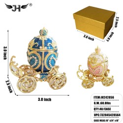 METAL JEWELRY BOX - EGG CAR 10PC/4BX/40PC/CS