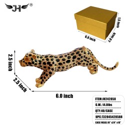 METAL JEWELRY BOX - LEOPARD 10PC/4BX/40PC/CS