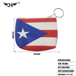 FLAG COIN PURSE - PUERTO RICO CHAIN DESIGN 20DZ/CS