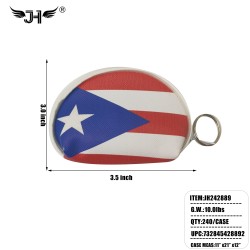 FLAG COIN PURSE - PUERTO RICO SHELL DESIGN 20DZ/CS