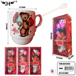 MUG GIFT SET - BEAR & MUG 4 DESIGNS 24PC/CS