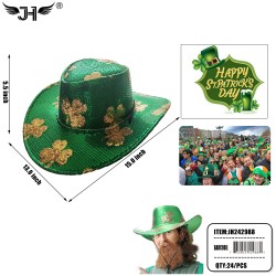 ST PATRICKS DAY- COWBOY HAT GREEN COLOR 2DZ/CS