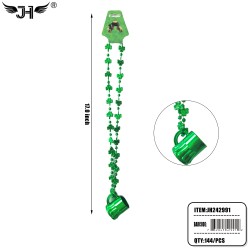 ST.PATRICK DAY - GREEN NECKLACE WITH CUP 12DZ/CS