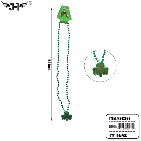 ST.PATRICK DAY - GREEN NECKLACE 12DZ/CS