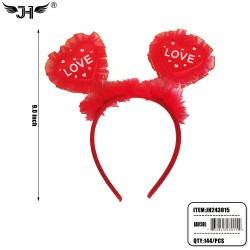 HEADBAND - VALENTINE HEART RED COLOR 12DZ/CS