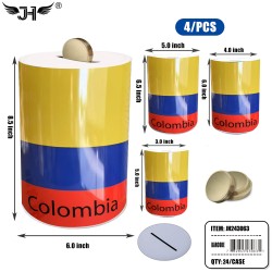 COUNTRY MONEY CAN - COLOMBIA 4PC SET 24PC/CS