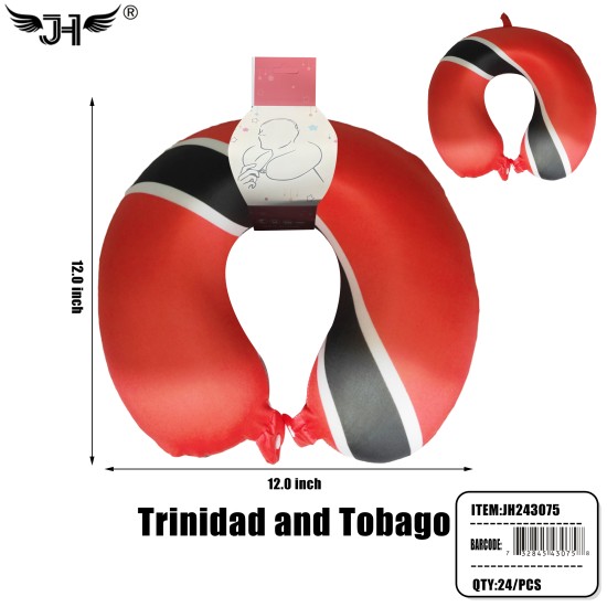 FLAG NECK PILLOW - TRINIDAD AND TOBAGO FLAG 24PC/CS