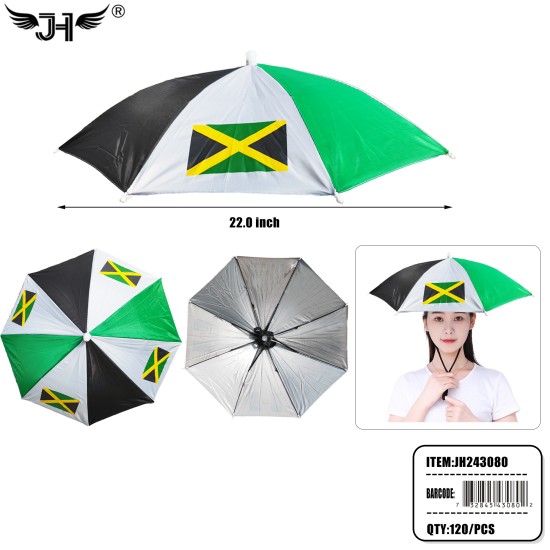 FLAG UMBRELLA HAT -  JAMAICA 19.6