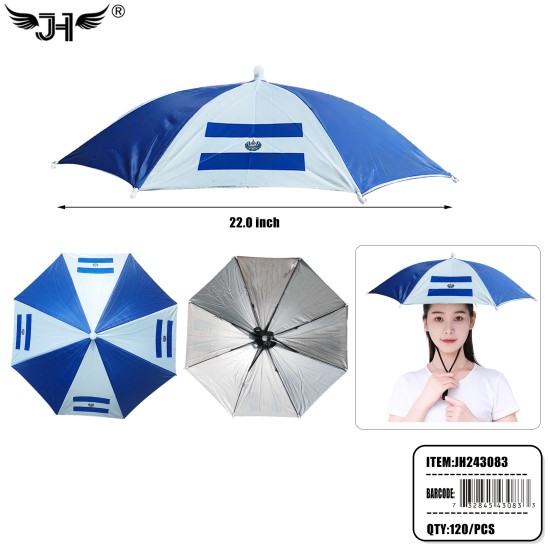 FLAG UMBRELLA HAT -  EL SALVADOR 19.6