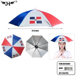 FLAG UMBRELLA HAT -  DOMINICAN REPUBLIC 19.6