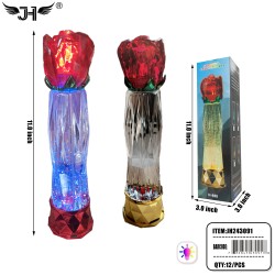 LAMP - LIGHT UP ROSE TORNADO WITH GLITTER 12PC/CS