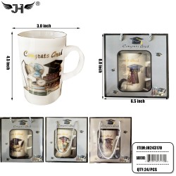 GRADUATION - MUG GIFT SET 4 ASST 24PC/CS