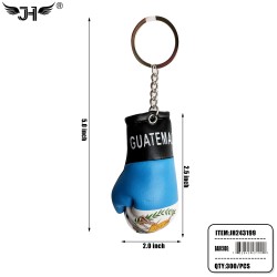 COUNTRY KEY CHAIN - GUATEMALA BOXING GLOVE 25DZ/CS