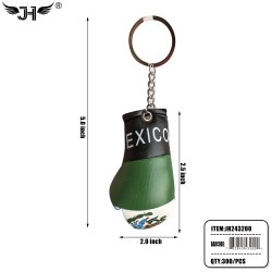 COUNTRY KEY CHAIN - MEXICO BOXING GLOVE 25DZ/CS