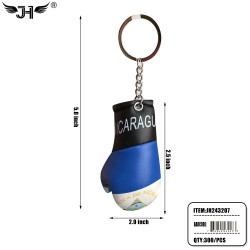 COUNTRY KEY CHAIN - NICARAGUA BOXING GLOVE 25DZ/CS
