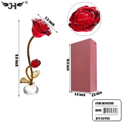 CRYSTAL - RED ROSE FLOWER 8